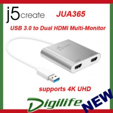 j5create USB 3.0 to Dual HDMI Multi-Monitor Adapter JUA365