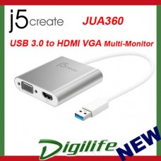 j5create USB 3.0 to HDMI VGA Multi-Monitor Adapter JUA360