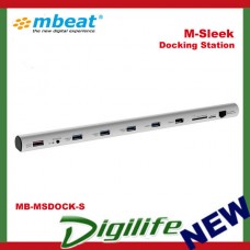 mbeat M-Sleek Docking Station For Notebook & Macbook in Silver Aluminium Housing