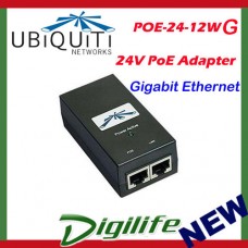 Ubiquiti POE adapter Injector 24VDC 12W POE-24-12W-G Gigabit Ethernet