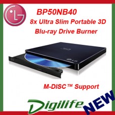 LG 8x USB Portable External Slim Blu-ray Burner Drive BP50NB40