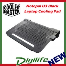 New Cooler Master Notepal U3 Black Laptop Cooling Pad Cooler coolermaster fan