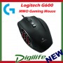 LOGITECH G600 BLACK MMO GAMING MOUSE LASER 20 BUTTON 8200 DPI BRAIDED USB 