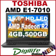 Toshiba 15.6" HD LED C50D E1-7010 4GB 500GB Radeon R2 DVD/RW WIFI Win8+Win10