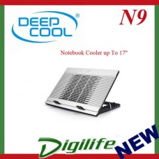 Deepcool N9 Notebook Cooler up To 17" Angle Adjustable, Antislip, Aluminium