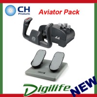 CH Products "Aviator Pack" For PC & Mac (Incl USB Yoke & Pedals) CH-AVIATOR