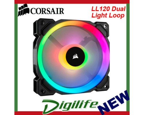 Corsair LL120 Dual Light Loop RGB LED 120mm PWM Fan CO-9050071-WW