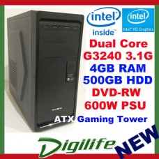 INTEL Pentium G3240 Dual Core 3.1GHz DESKTOP 4GB RAM 500GB HDD Home&Business PC