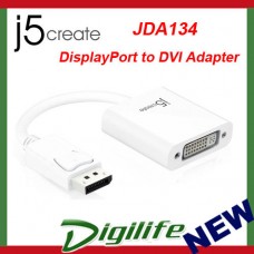 j5create JDA134 DisplayPort DP to DVI Adapter up to HD 1080P 9cm