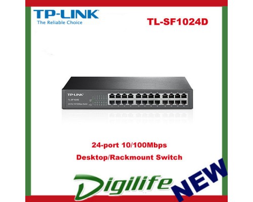 TP-LINK 24-port 10/100Mbps Desktop/Rackmount Switch - TL-SF1024D