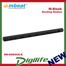 mbeat M-Sleek Docking Station For Notebook & Macbook in Black Aluminium Housing