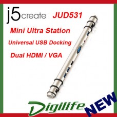 j5create  Mini Ultra Station Universal USB Docking Station JUD531