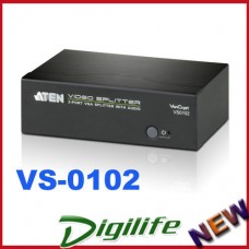 Aten VS-0102 2 Port VGA Splitter w/ Audio up to 1920x1440 450MHz Video Bandwidth