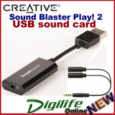 Creative Sound Blaster Play! 2 USB Sound Card a true-to-life 3D audio soundstage