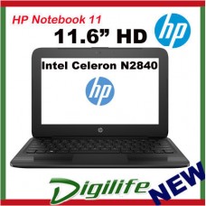 HP Notebook 11-f003TU 11.6" HD LED N2840 2GB 500GB HDMI WIFI Webcam Win8+Win10