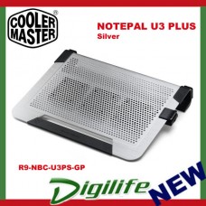Cooler Master Notepal U3 Plus Laptop Notebook Cooling Pad Silver coolermaster