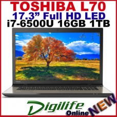 Toshiba L70 17.3" Full HD LED i7-6500U 16GB 1TB GeForce 930M/2GB DVD/RW Win10
