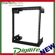 StarTech 12U Server Room Rack 20” Adjustable Depth - Open Frame - Wall Mount