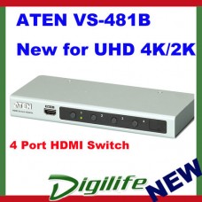 Aten VS-481B 4 Port HDMI Switch supports Ultra HD 4K x 2K 3D NEW ARRIVAL