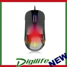 NACODEX AJ358 RGB Lightweight Gaming Mouse - Translucent LED Backlit - Adjustabl