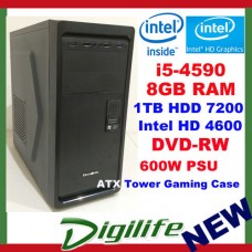 Intel Core i5-4590 3.7GHz DESKTOP COMPUTER 8GB RAM 1TB HDD Gaming & Business PC